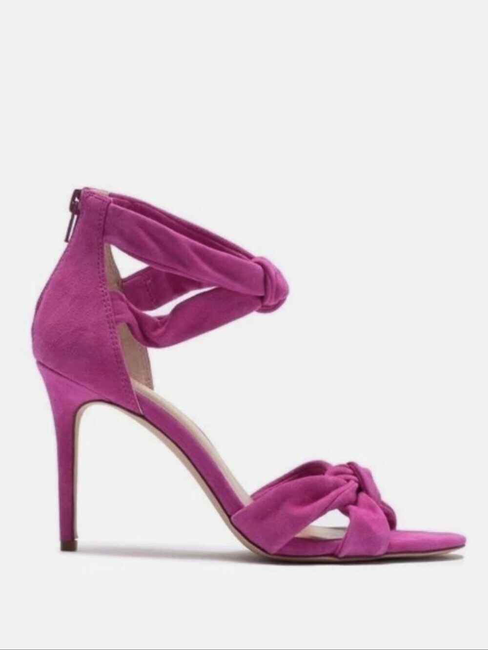 NWT Enzo Angiolini Hot Pink Suede Knot Detail "Gesine" Stilettos (Size US 9)